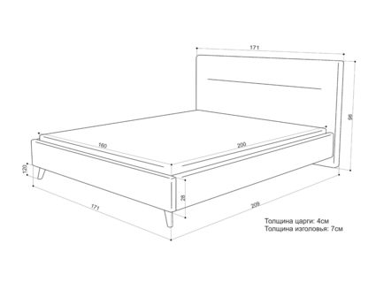 Кровать Sontelle Style Briva Velutto 20 90х190