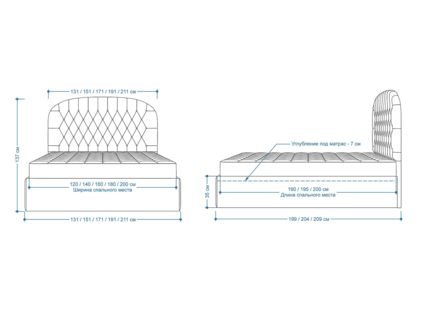 Кровать Lonax Венеция велюр Dolly-2 120х200