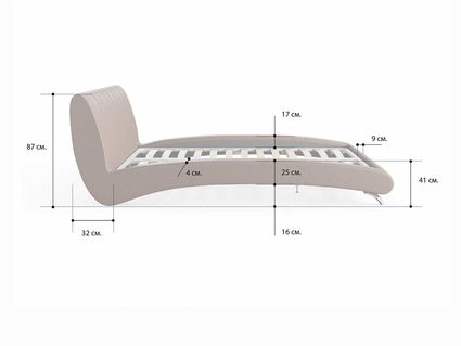 Кровать Сонум Verona Экокожа Белая 80х190
