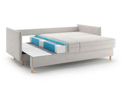 Диван Сонум Rain Микровелюр бежевый Длина 215 см