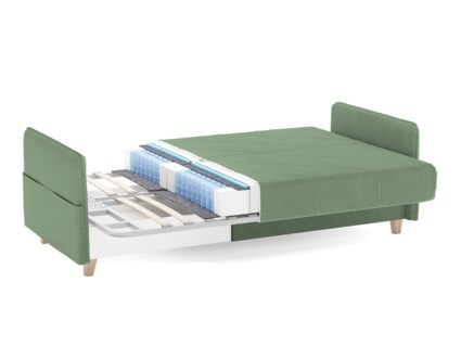 Диван Сонум Forest Рогожка зелёный Длина 217 см