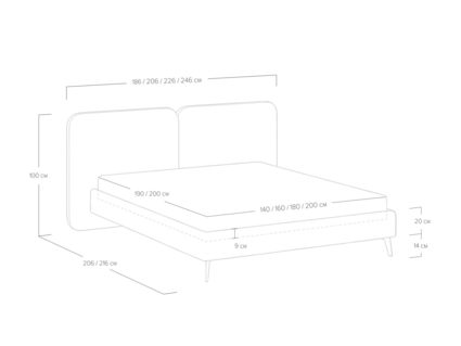 Кровать Сонум Brooklyn Экокожа Белая 180х190