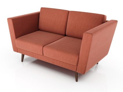 Диван Арско Гуннар двухместный коралловый 