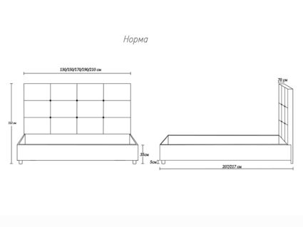 Кровать Димакс Норма Нуар с подъемным механизмом 140х200